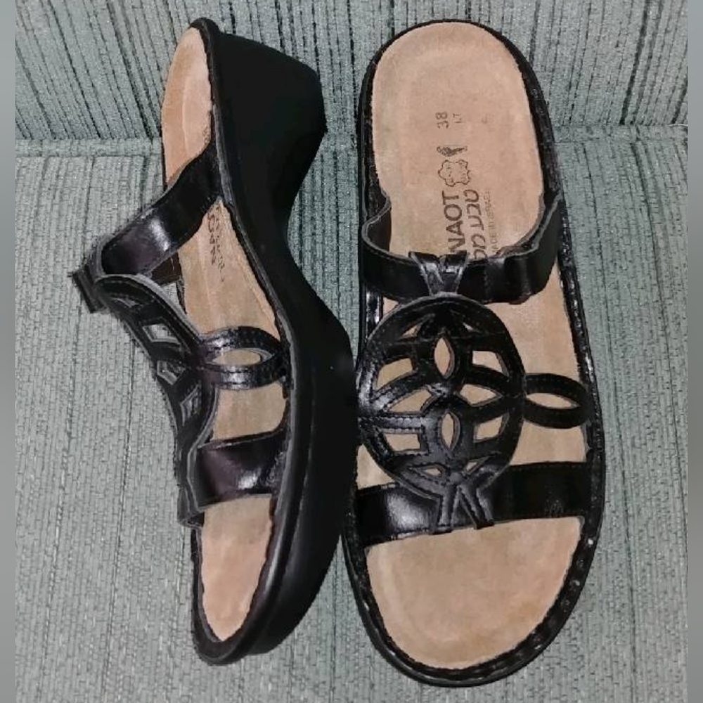 Naot Leather Slide Sandals